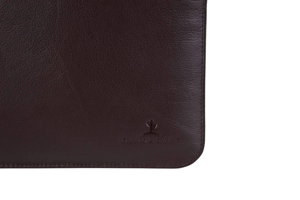 Leather Document A4/14" Laptop folder OF1002BR BluCactus01
